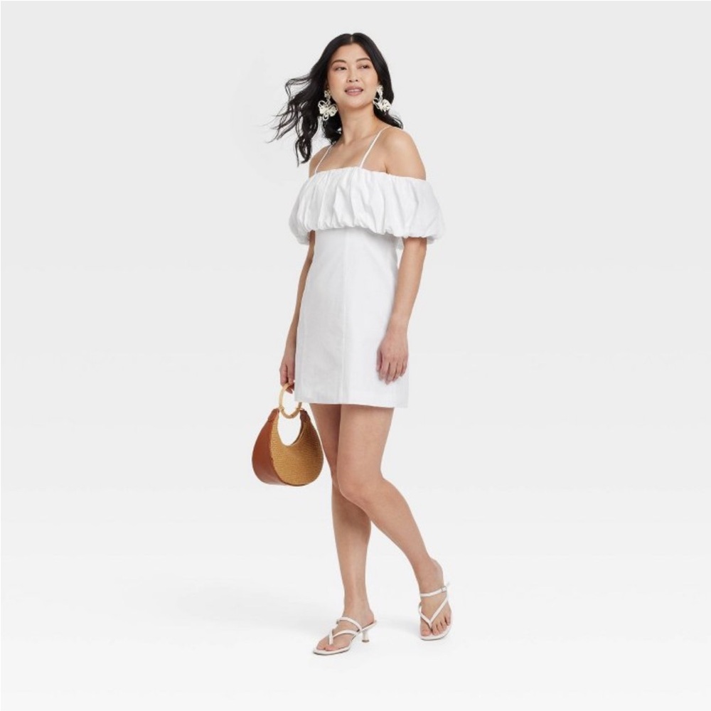 a new day White Off-Shoulder Mini Dress